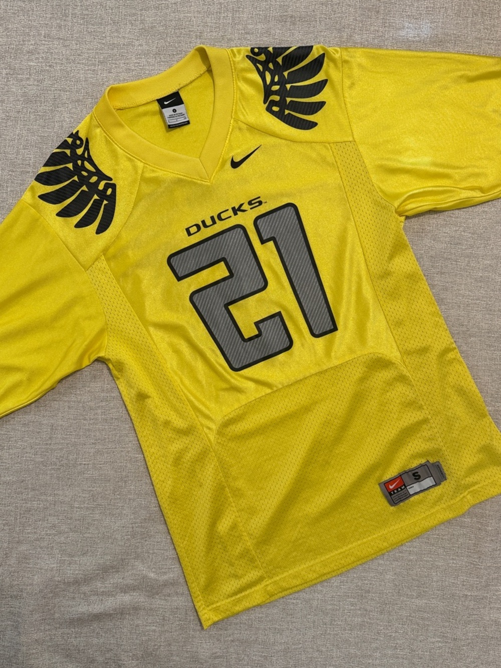 Nike Yellow & Black Oregon Ducks #21 La Michael James Football Jersey